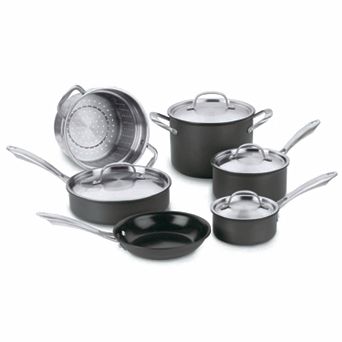 Cuisinart® 10 pc Green Gourmet Hard-Anodized Nonstick Cookware Set