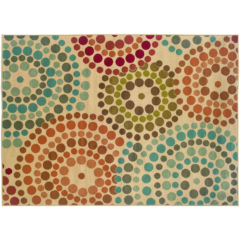 StyleHaven Elliott Dot Rug, Beige, 8X10 Ft