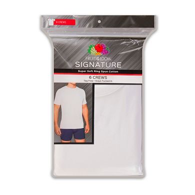 Men's Fruit of the Loom Signature Super Soft Crew Tee (6-pack)