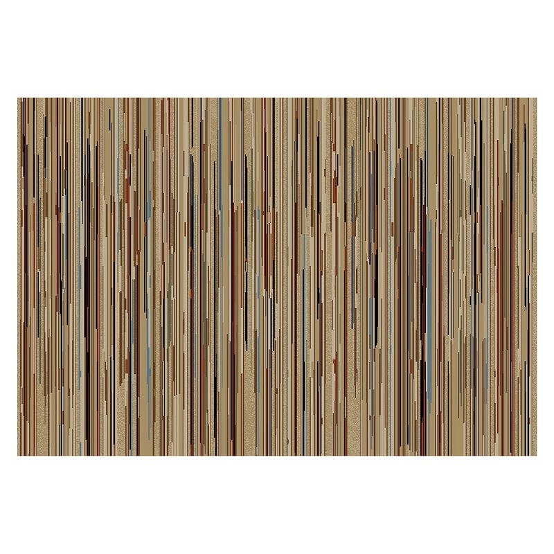 Merinos Striation Striped Rug, Multicolor, 8X10 Ft