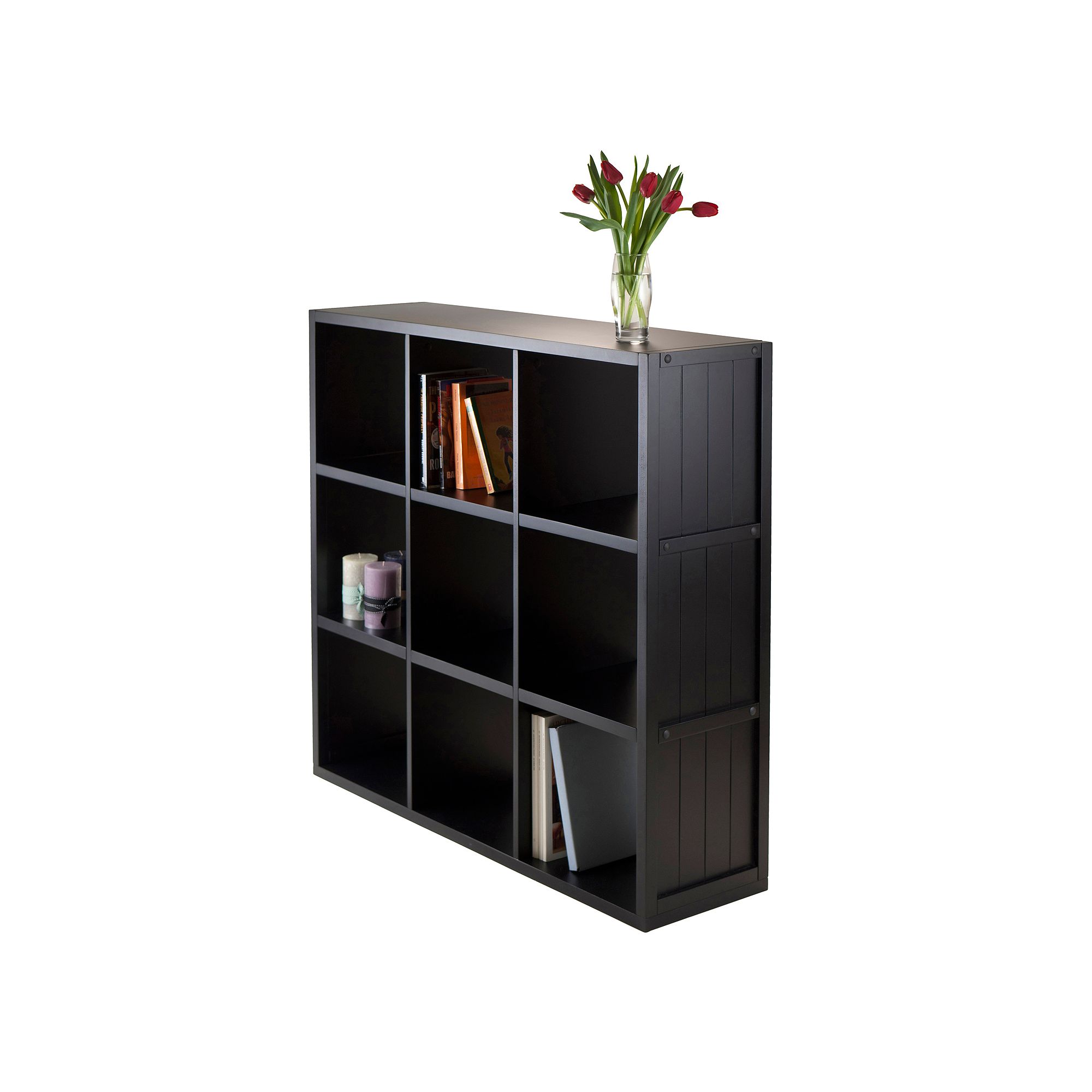 Winsome Timothy 9-Cube Storage Shelf, Black
