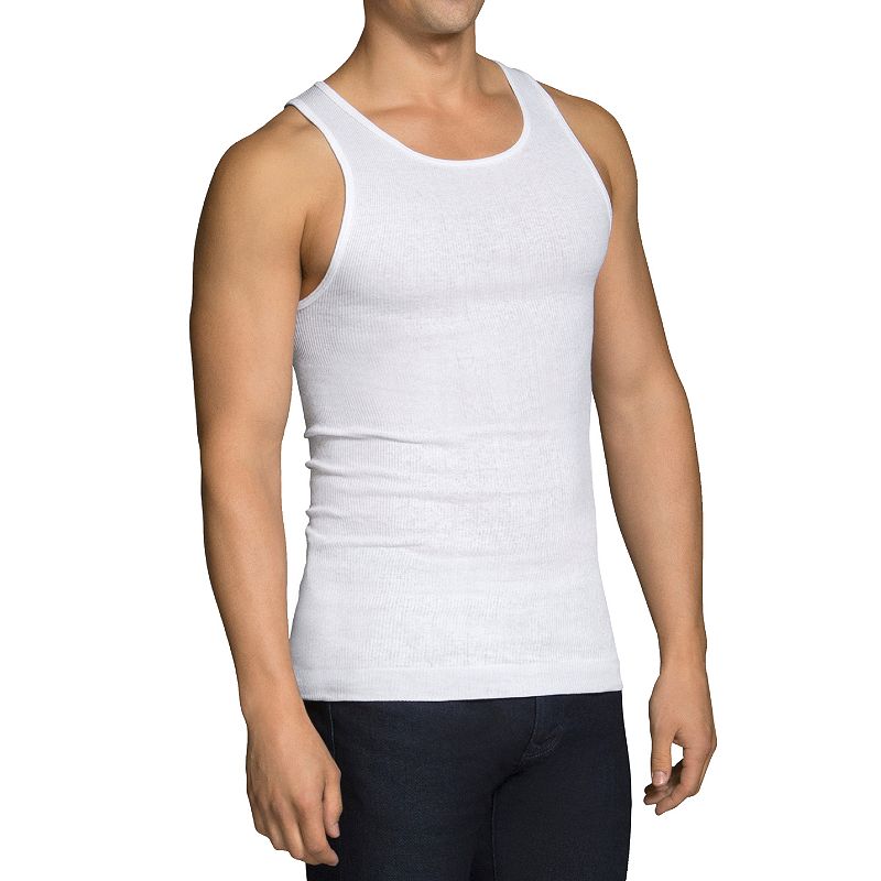Mens Fruit of the Loom Signature Super Soft White A-Shirt (7-pack), Size: 