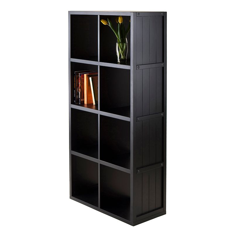 Winsome Timothy 8-Cube Storage Shelf, Black, Furniture