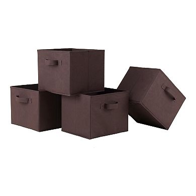 Winsome Timothy 5-piece 4-Cube Storage Shelf and Basket Set