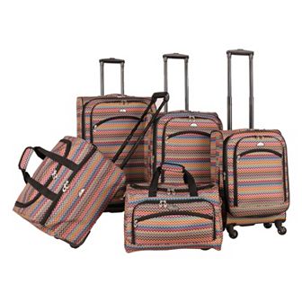 American Flyer Gold Coast 5 pc Spinner Luggage Set