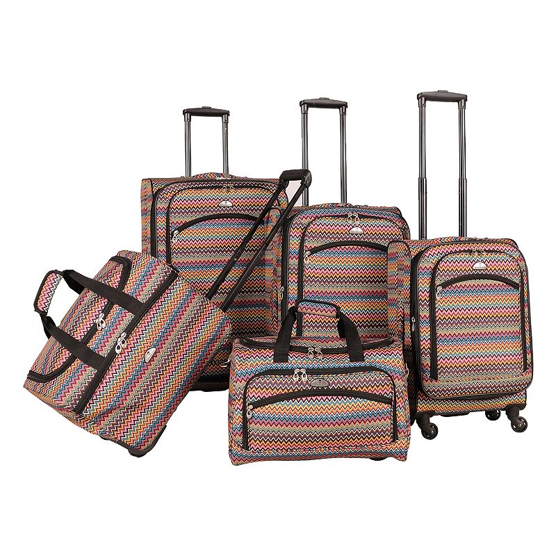 American Flyer Gold Coast 5-Piece Spinner Luggage Set, Multicolor, 5 PC SET