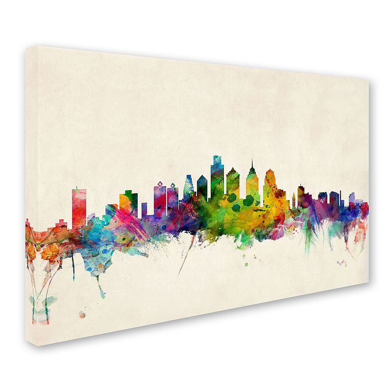 Philadelphia Pennsylvania Canvas Wall Art, Multicolor, 22 X 32