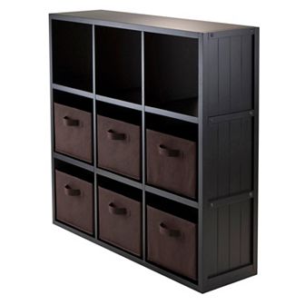 Winsome Timothy 7 pc 9-Cube Storage Shelf & Basket Set