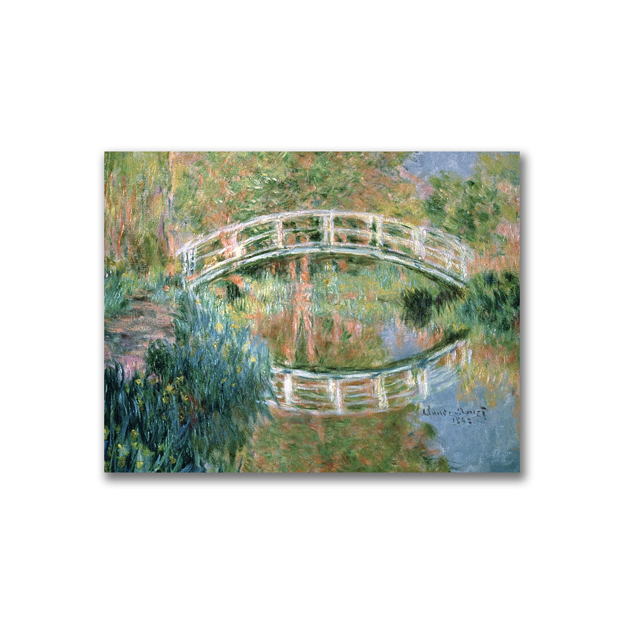 The Japanese Bridge, Giverny Canvas Wall Art by Claude Monet, Multicol
