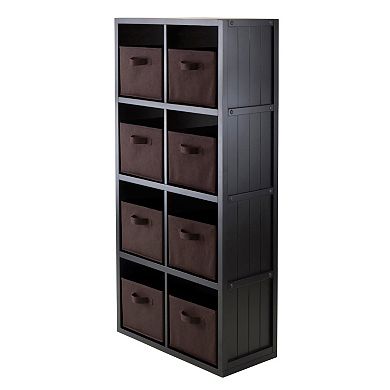 Winsome Timothy 9-piece 8-Cube Storage Shelf and Basket Set
