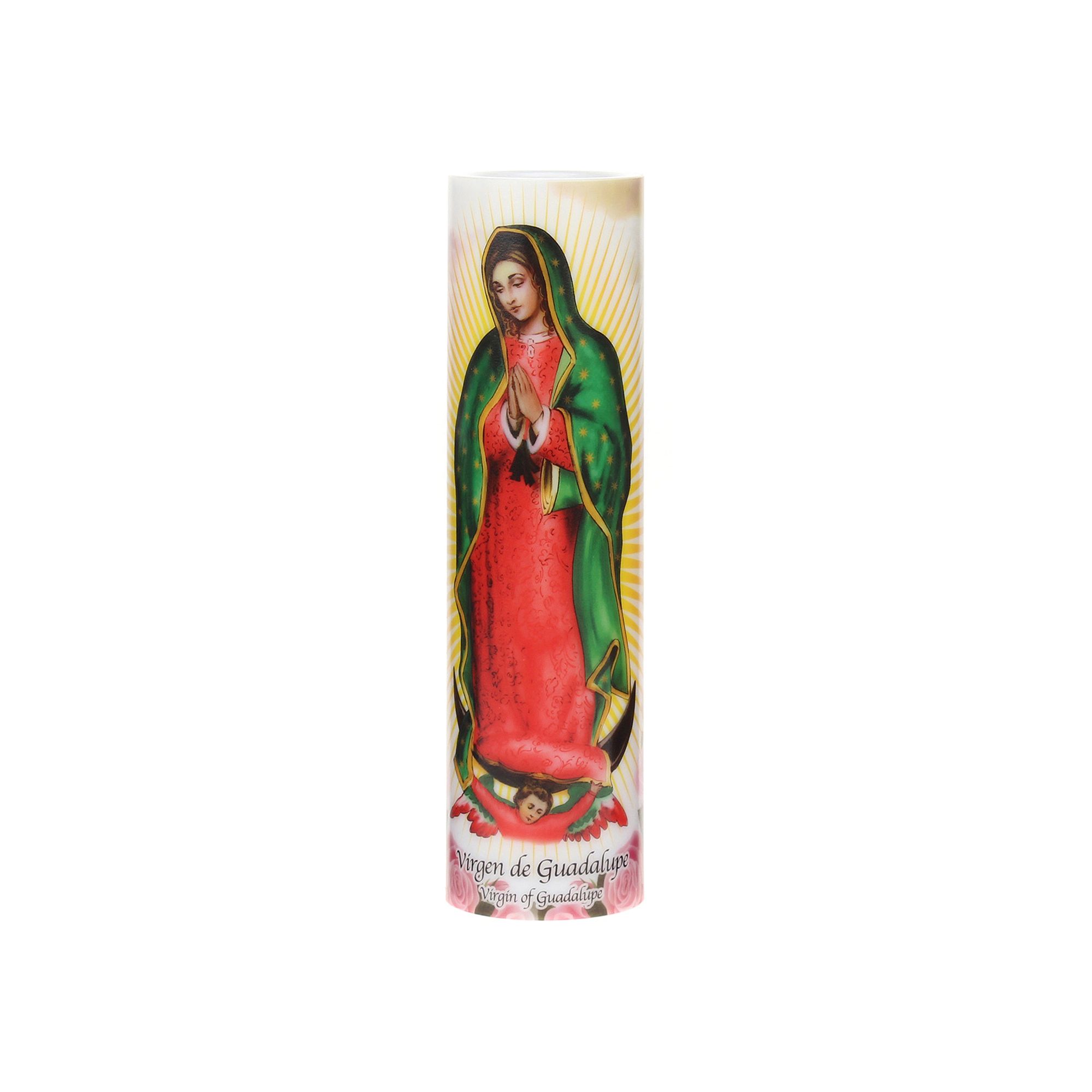 The Saints Collection 8.2 x 2.2 Virgin of Guadalupe Flameless LED Praye