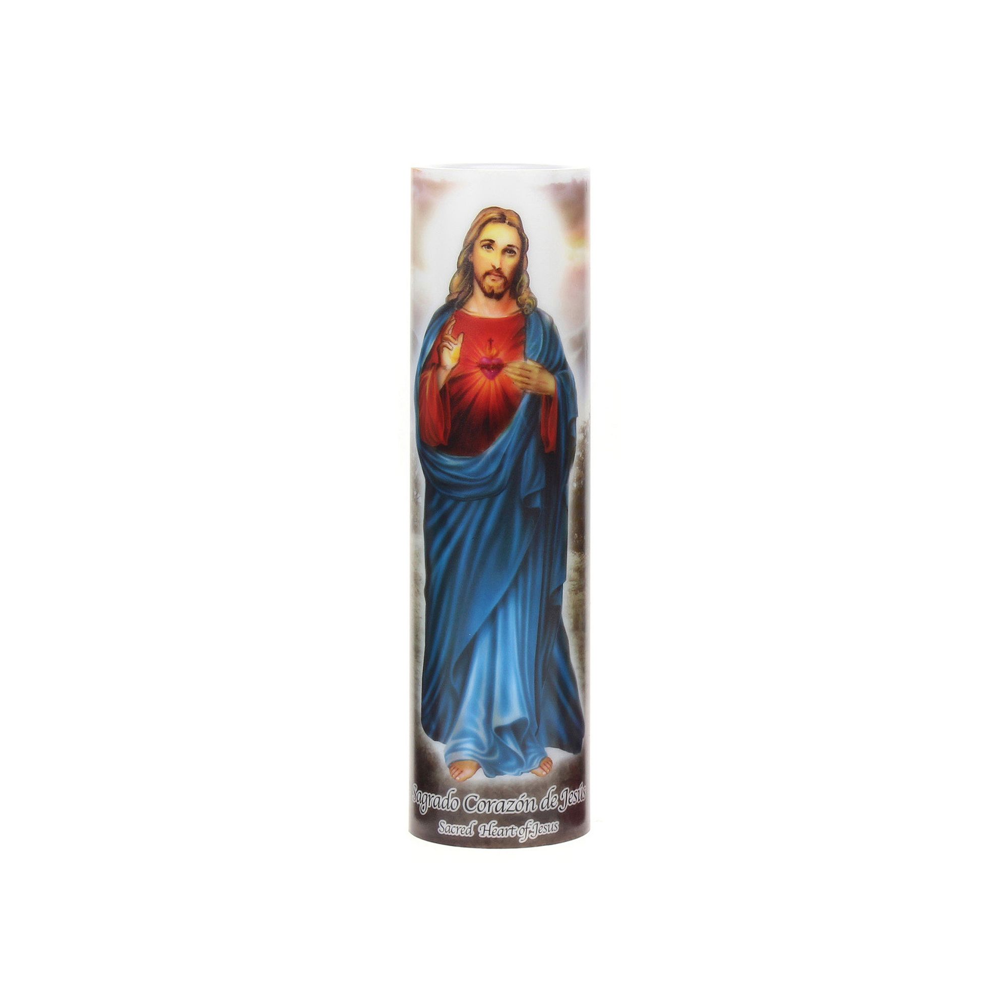 The Saints Collection 8.2 x 2.2 Jesus Flameless LED Prayer Candle