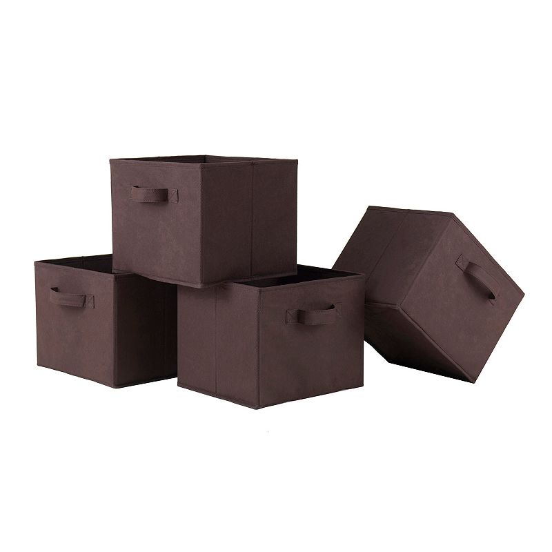 Winsome Capri 4-piece Storage Basket Set, Dark Brown, Furniture