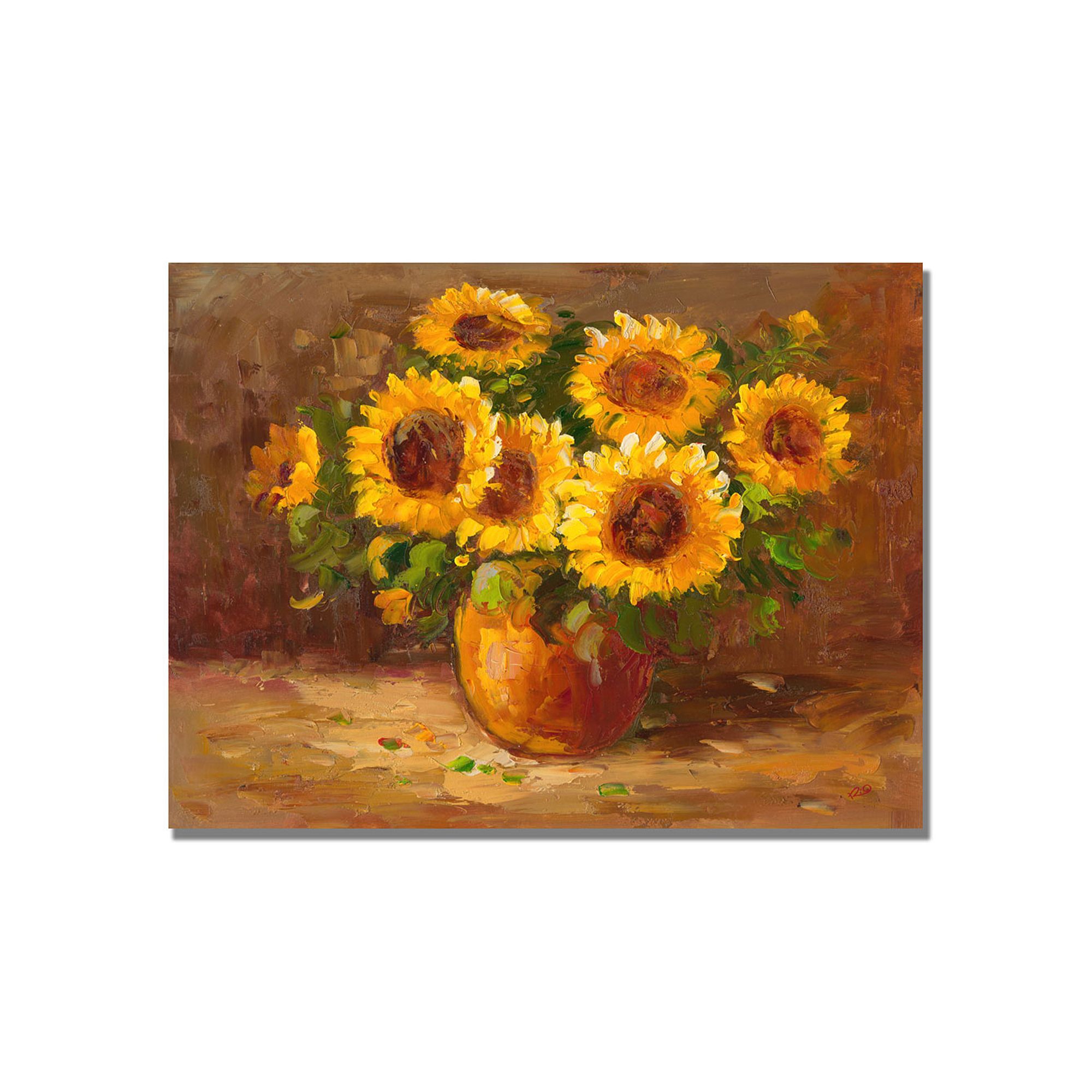 Sunflowers Still Life Canvas Wall Art, Multicolor