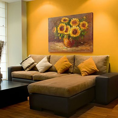 "Sunflowers Still Life" Canvas Wall Art