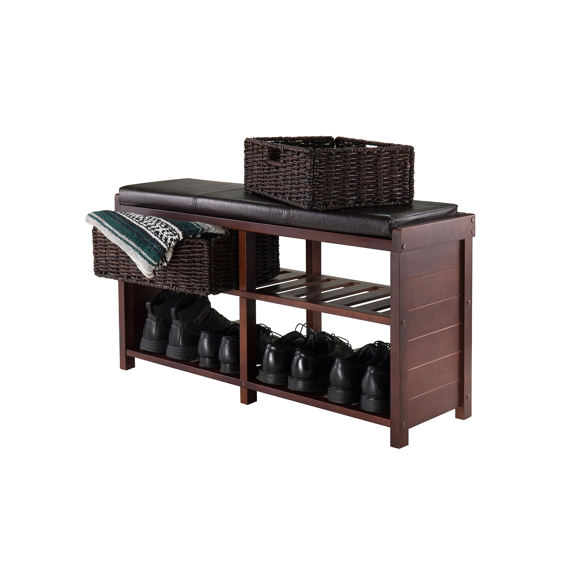 Winsome Colin Storage Bench, Cappuccino