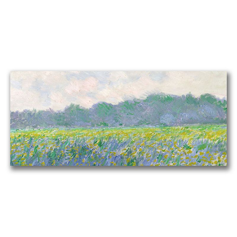 98746398 Field of Yellow Irises at Giverny Canvas Wall Art  sku 98746398