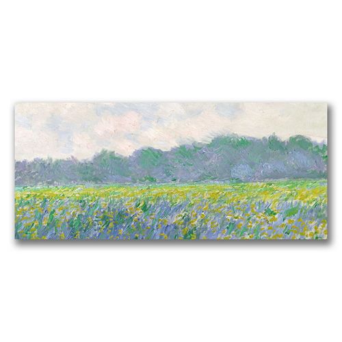 Field of Yellow Irises at Giverny Canvas Wall Art by Claude Monet