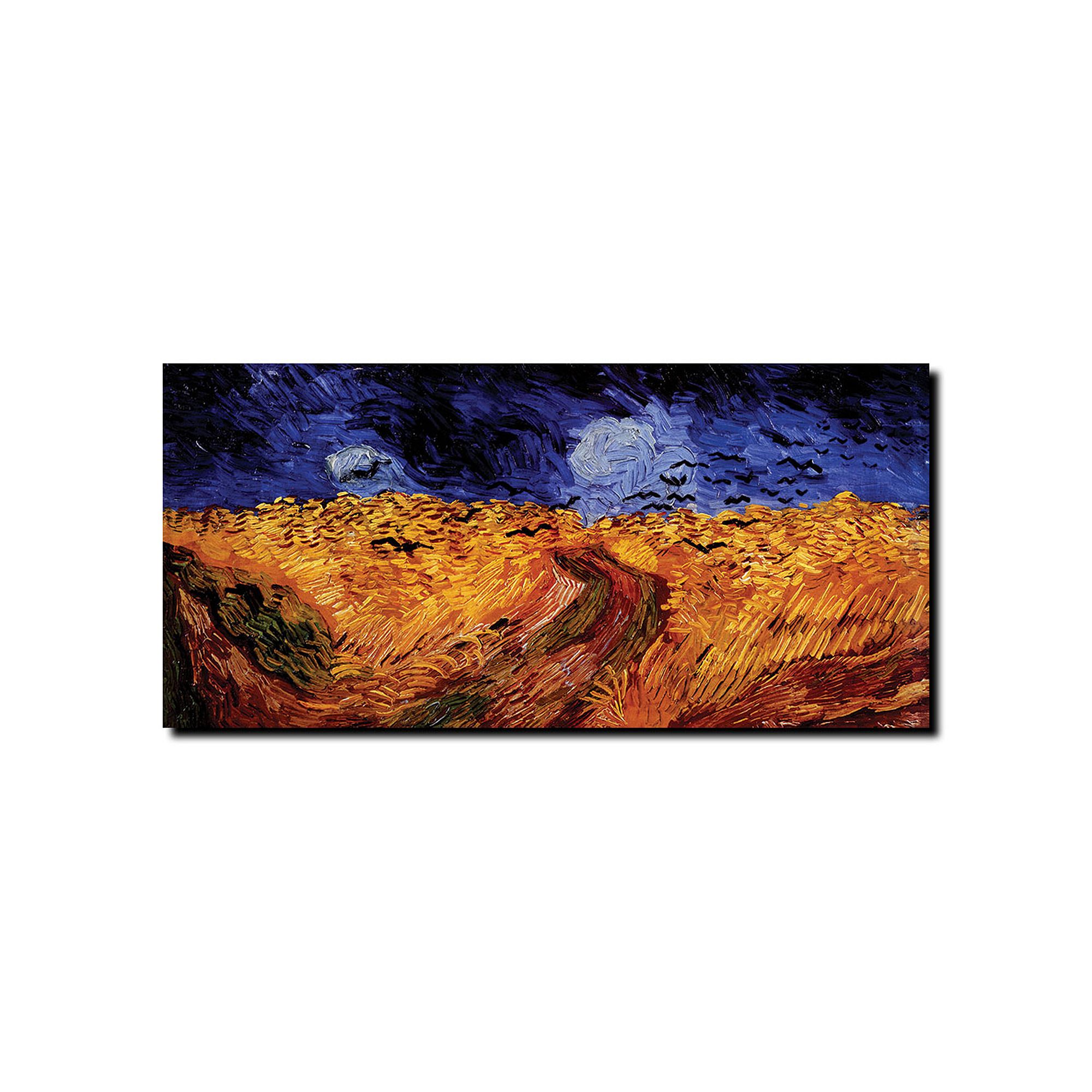 Wheatfield with Crows Canvas Wall Art by Vincent van Gogh, Multicolor