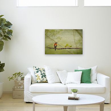 "Bluebird in Spring" Canvas Wall Art