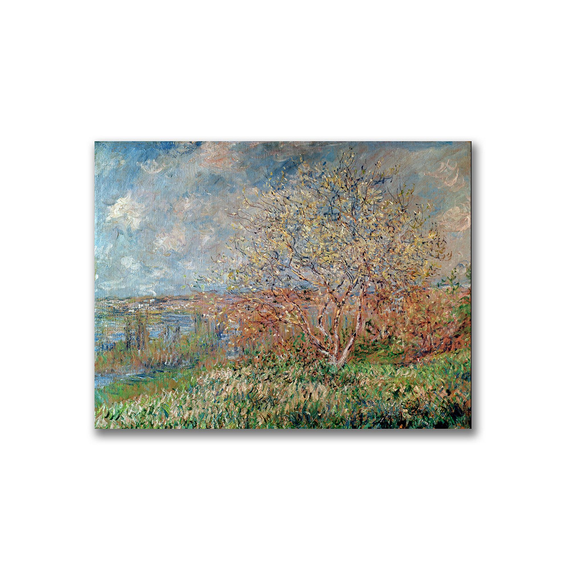 Spring 1880 Canvas Wall Art by Claude Monet, Multicolor