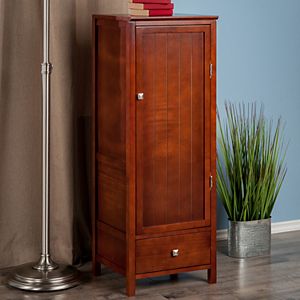 Baxton Studio Winda Window Pane Tall Storage Cabinet