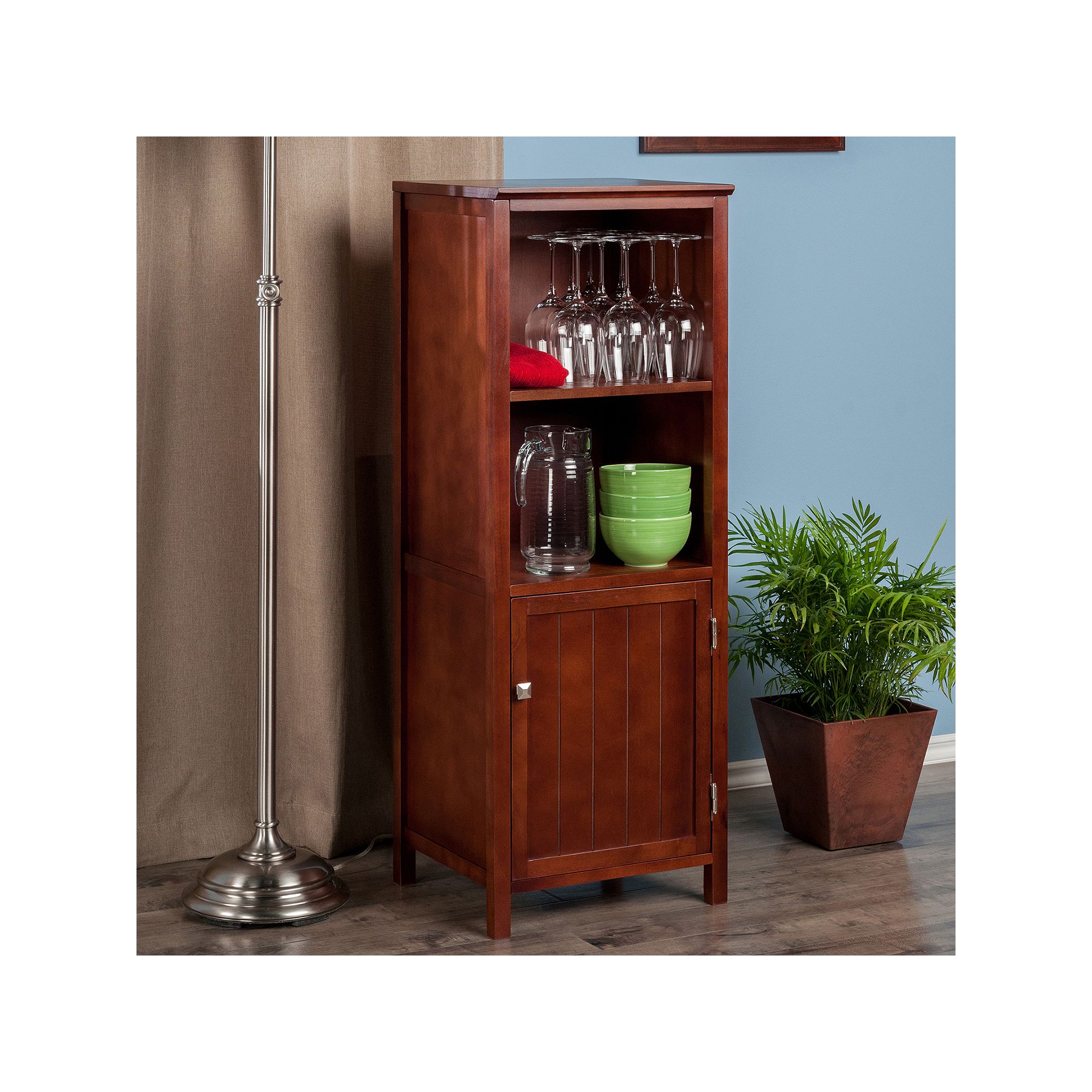 Winsome Brooke Storage Cabinet, Brown