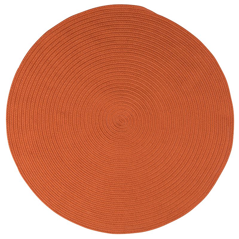 Colonial Mills Brightside Braided Reversible Indoor Outdoor Rug, Orange, 8X10 Ft