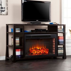 Southern Enterprises Meyers Media Console & Electric Fireplace