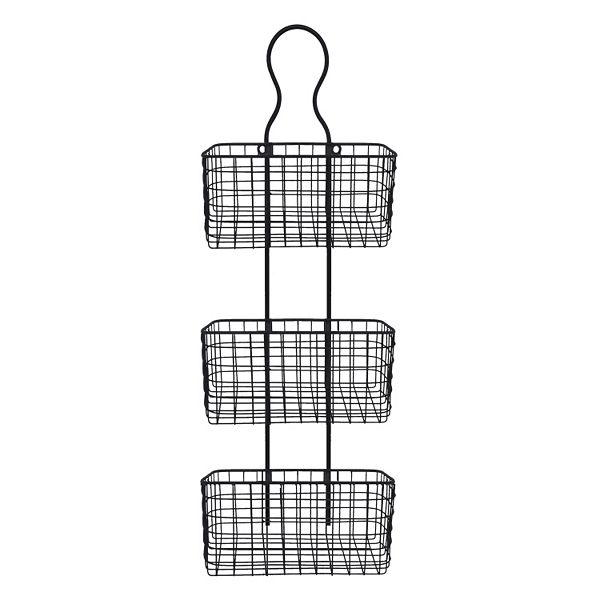 Wire Basket 3-Tier Metal Wall Decor