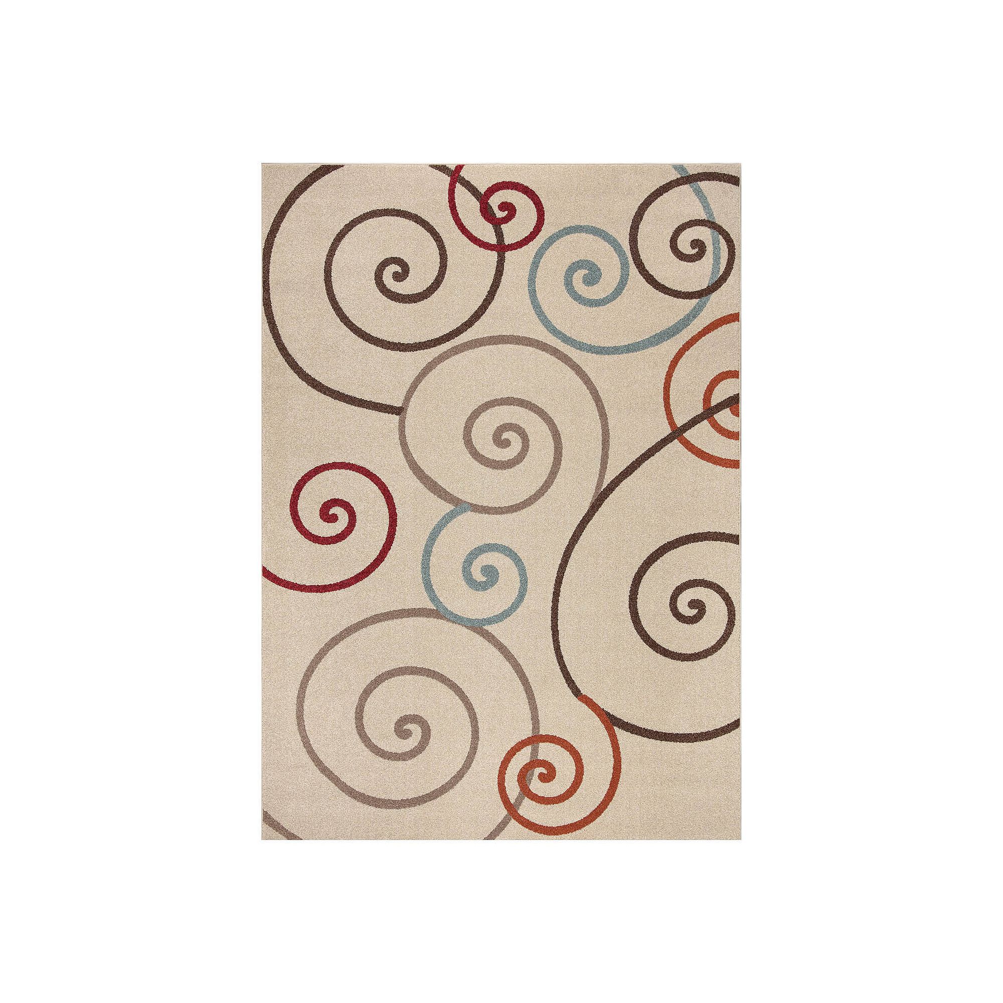 Merinos Talya Scroll Rug, Ivory