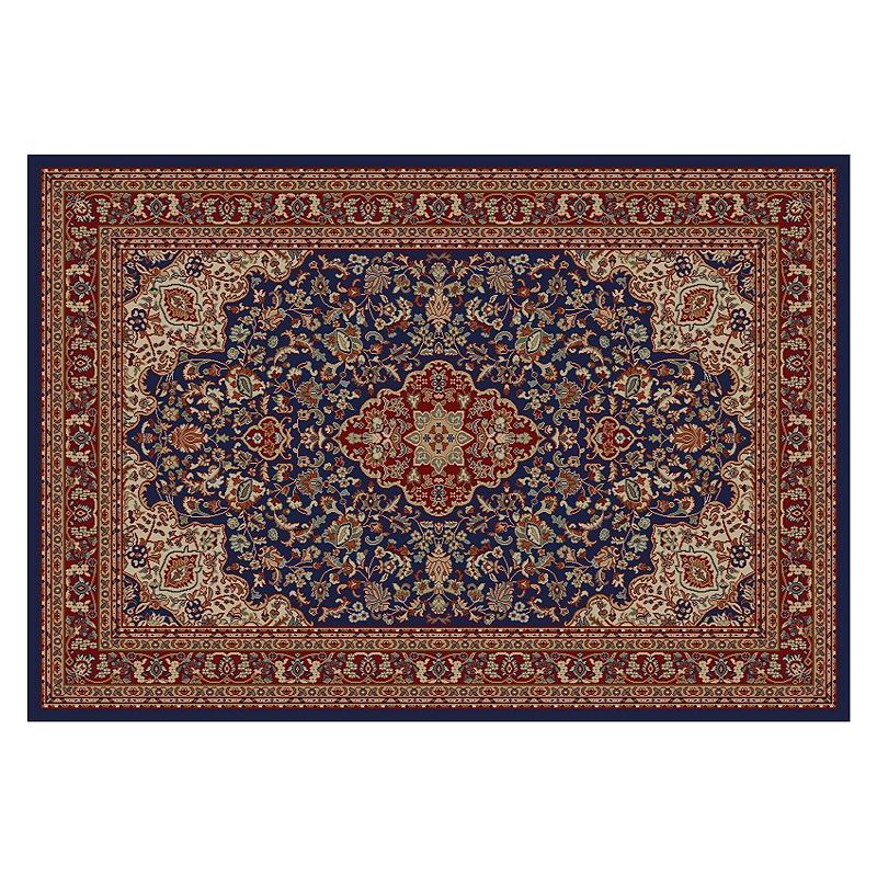 Merinos Heriz Floral Scroll Rug, Blue, 5X7.5 Ft