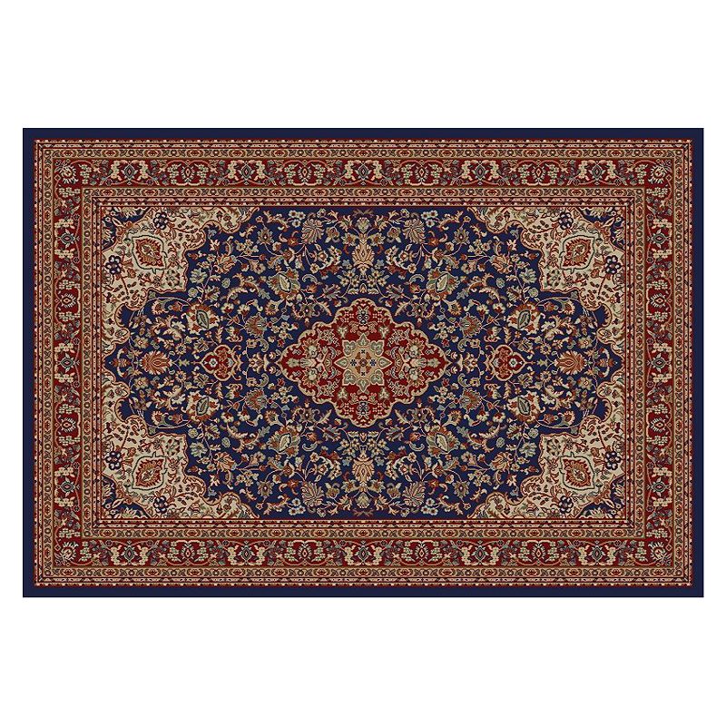 Merinos Heriz Floral Scroll Rug, Blue, 8X10 Ft