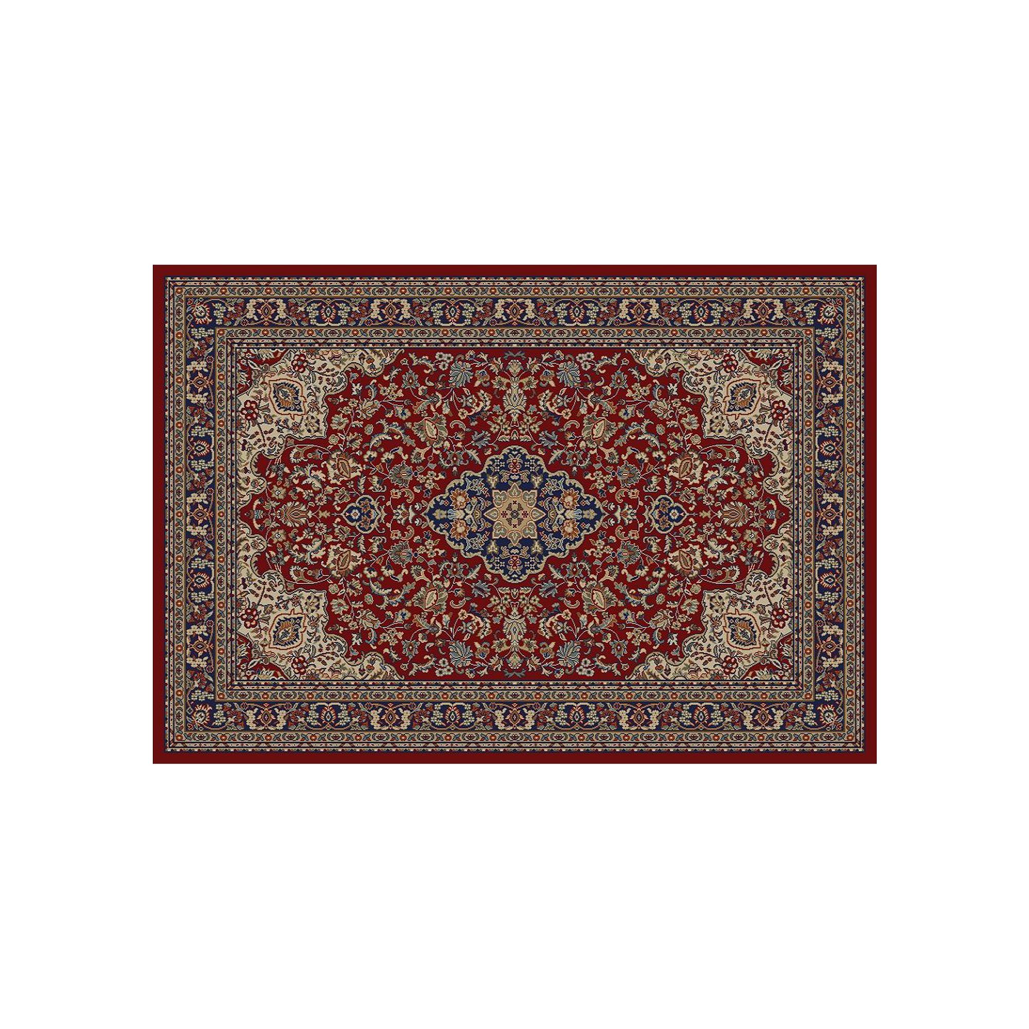 Merinos Heriz Floral Scroll Rug, Red