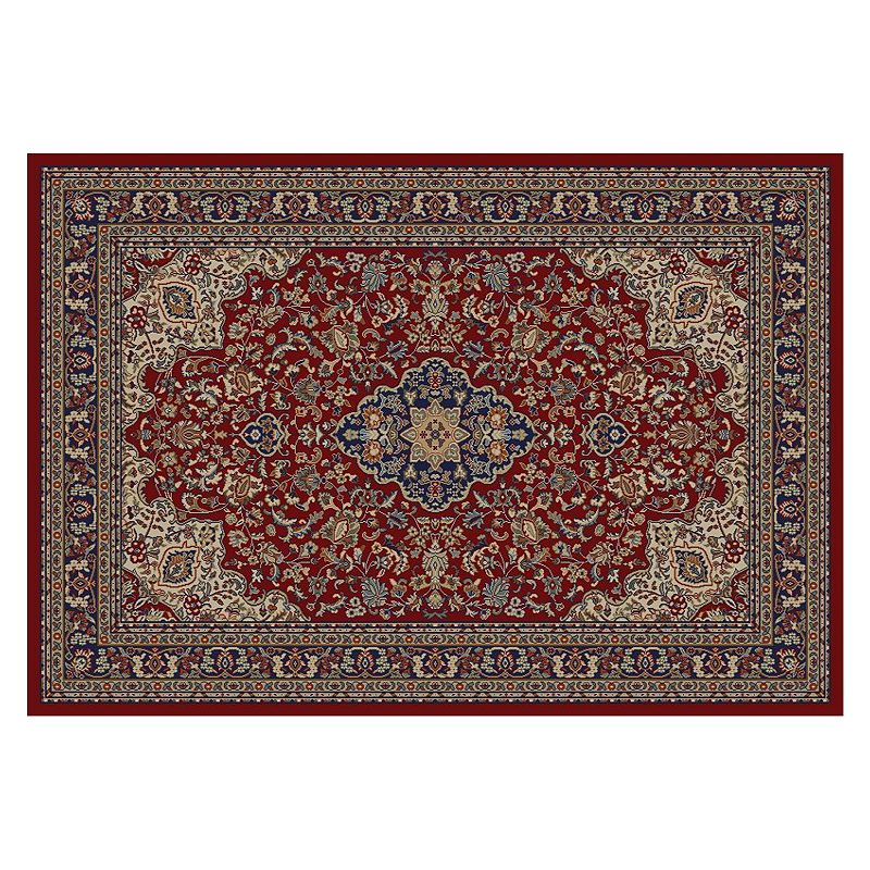 Merinos Heriz Floral Scroll Rug, Red, 5X7.5 Ft