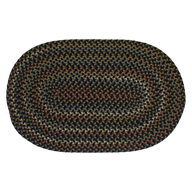 Colonial Mills Cape Beth Braided Rug, Black, 5Ft Rnd
