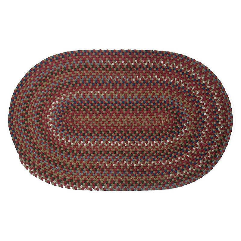 Colonial Mills Cape Beth Braided Rug, Red, 5Ft Rnd