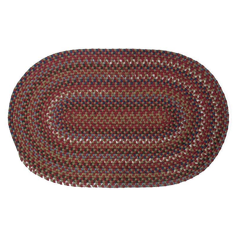 Colonial Mills Cape Beth Braided Rug, Red, 5Ft Rnd