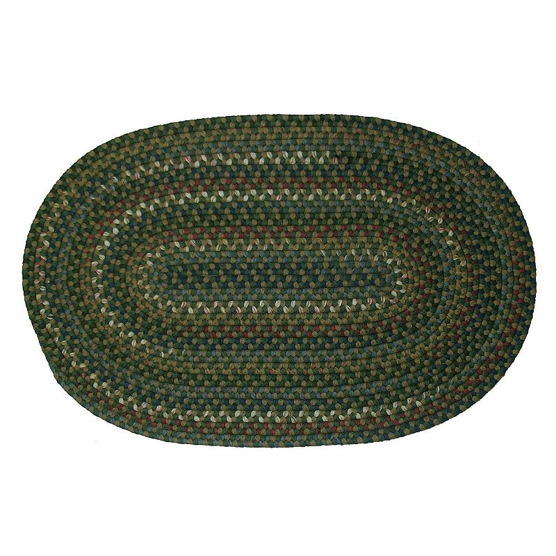 Colonial Mills Cape Beth Braided Rug, Green, 5Ft Rnd