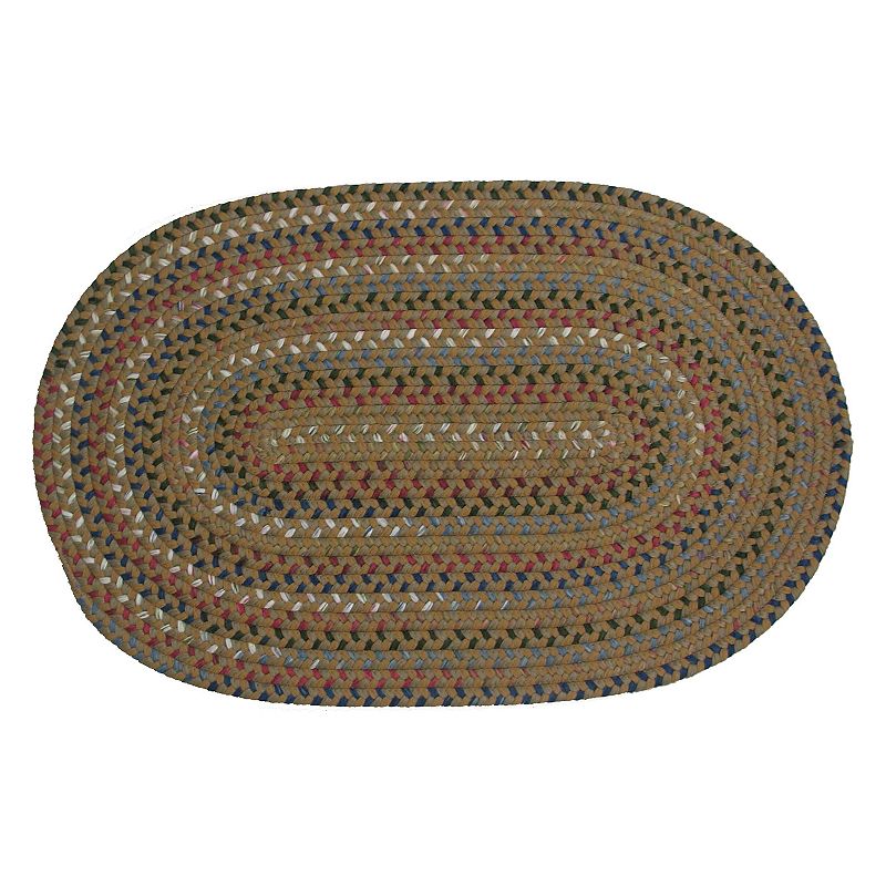 Colonial Mills Cape Beth Braided Rug, Yellow, 5Ft Rnd
