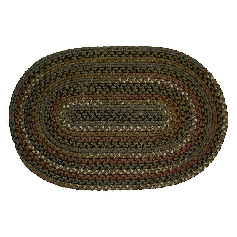 Colonial Mills Cape Beth Braided Rug, Green, 5Ft Rnd