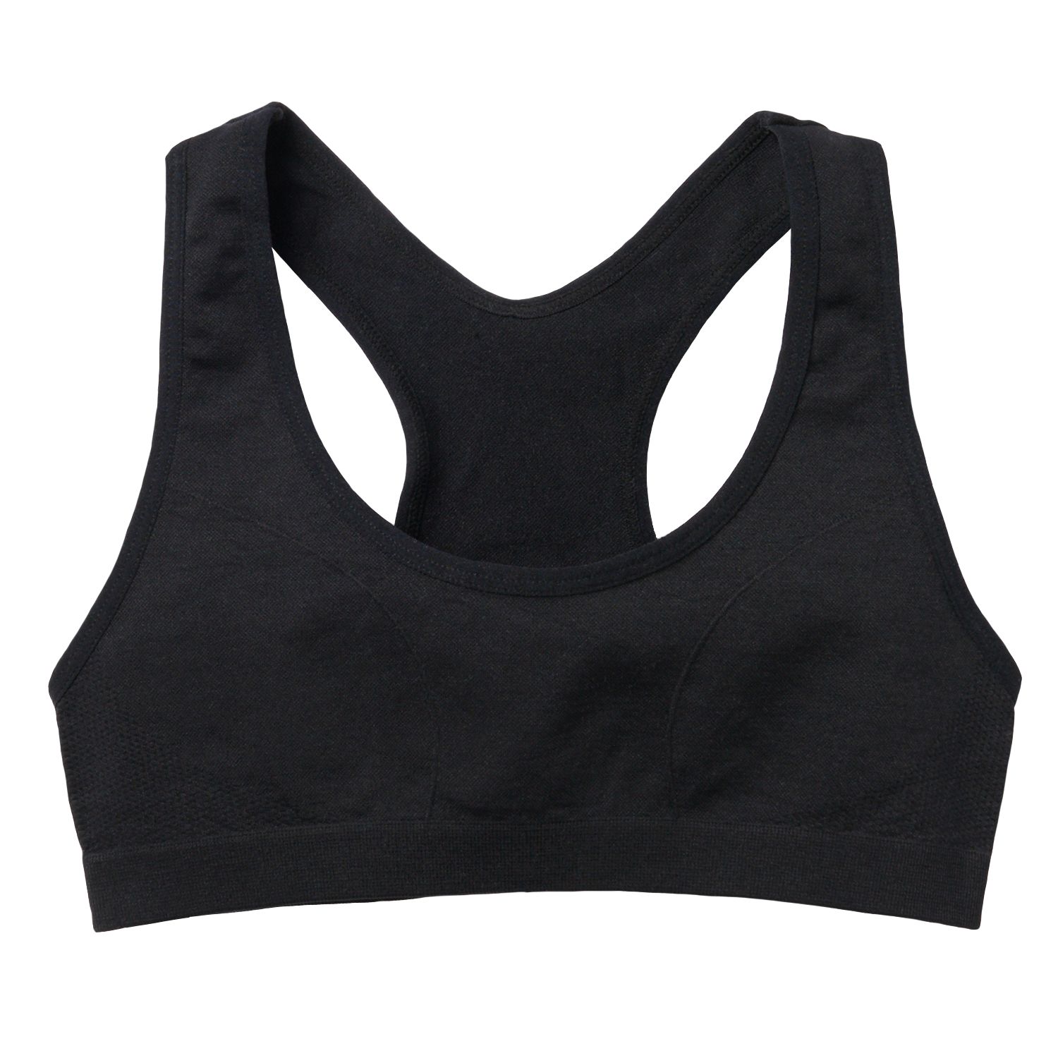 girls black sports bra