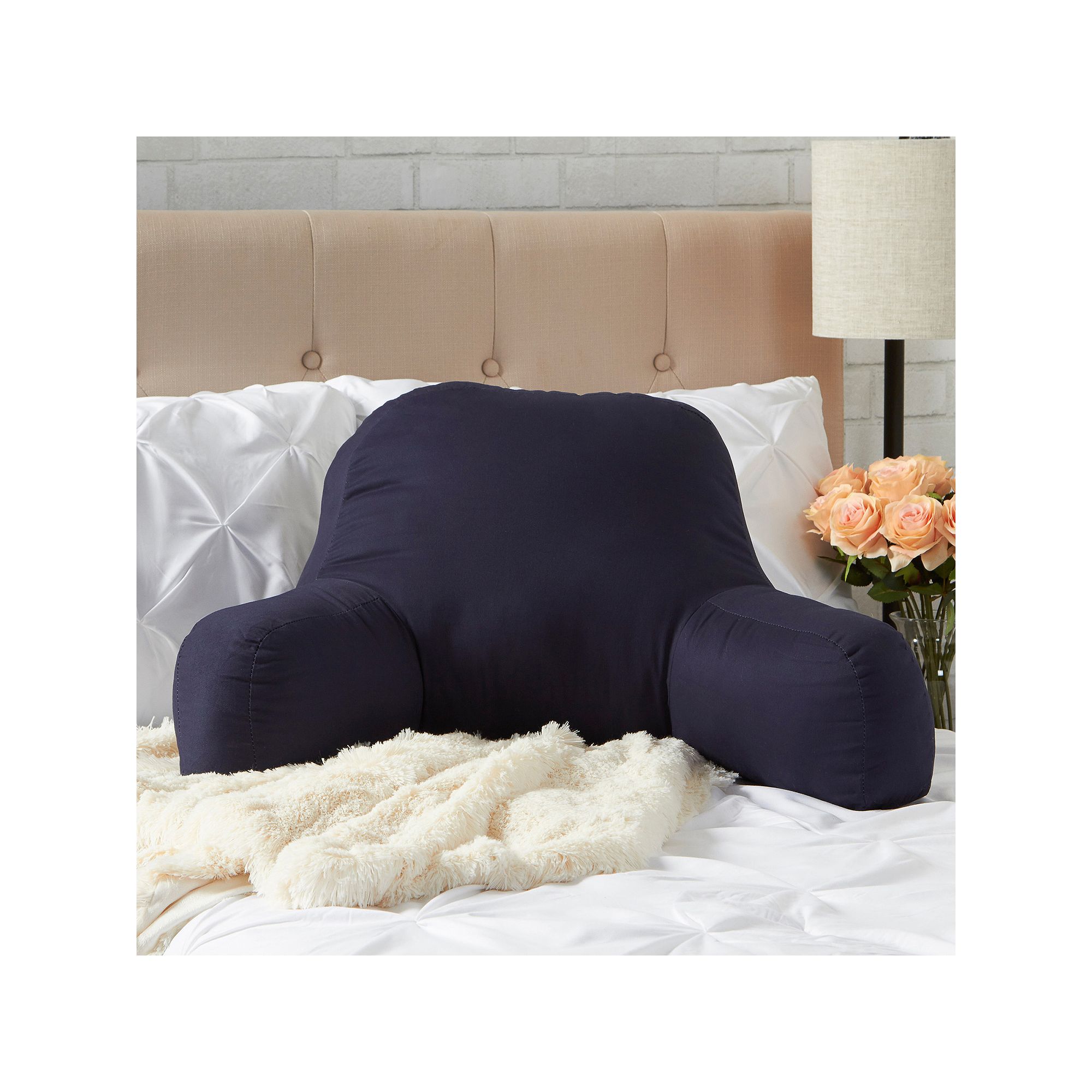 Greendale Home Fashions Bed Rest Pillow, Blue