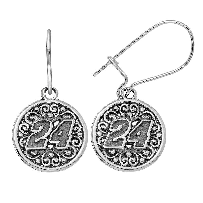 Insignia Collection NASCAR Jeff Gordon Stainless Steel 24 Drop Earring - 98754470 - Jewelry Featuring Jeff Gordons number 24 and Bali-inspired sku 98754470