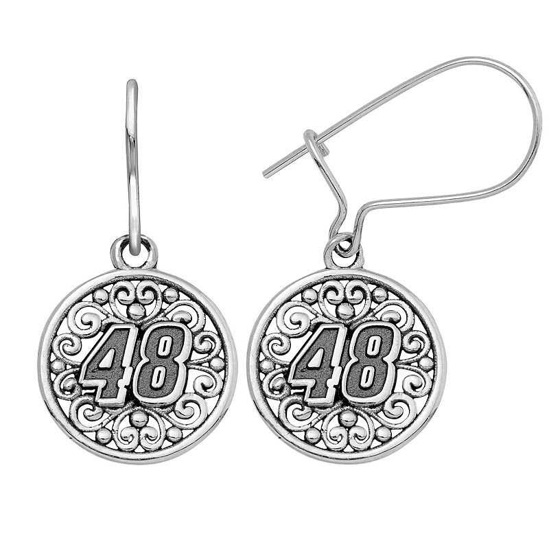 Insignia Collection NASCAR Jimmie Johnson Stainless Steel 48 Drop Earr