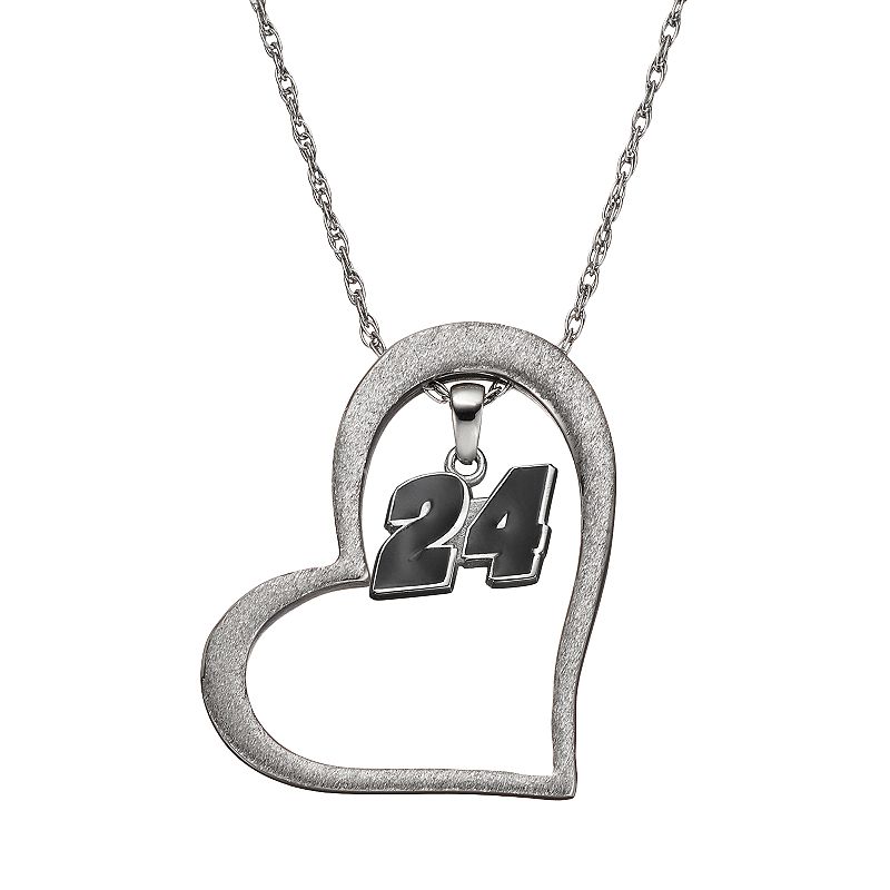 Insignia Collection NASCAR Jeff Gordon 24 Stainless Steel Heart Pendan