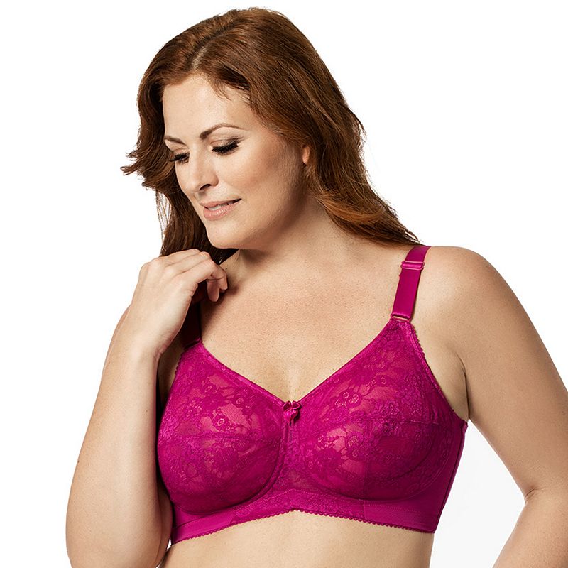 UPC 841676040484 product image for Elila Bra: Lace Full-Figure Bra 1303, Women's, Size: 44 G, Dark Pink | upcitemdb.com