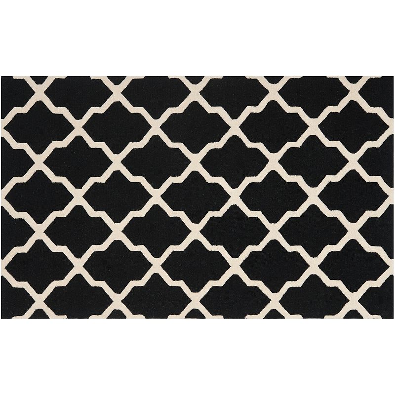 Safavieh Cambridge Lattice Wool Rug, Black, 8X10 Ft