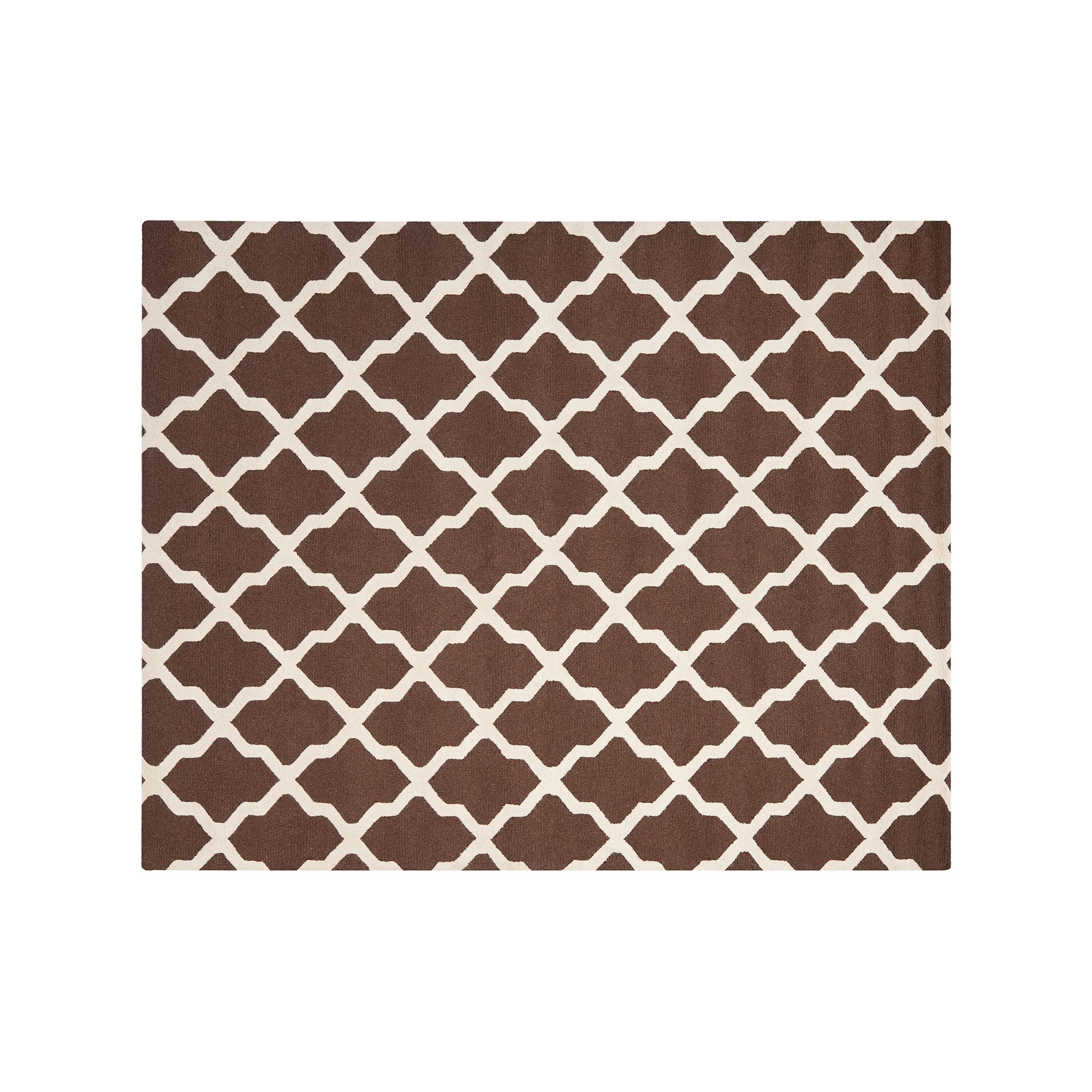 Safavieh Cambridge Lattice Wool Rug, Dark Brown Ivory