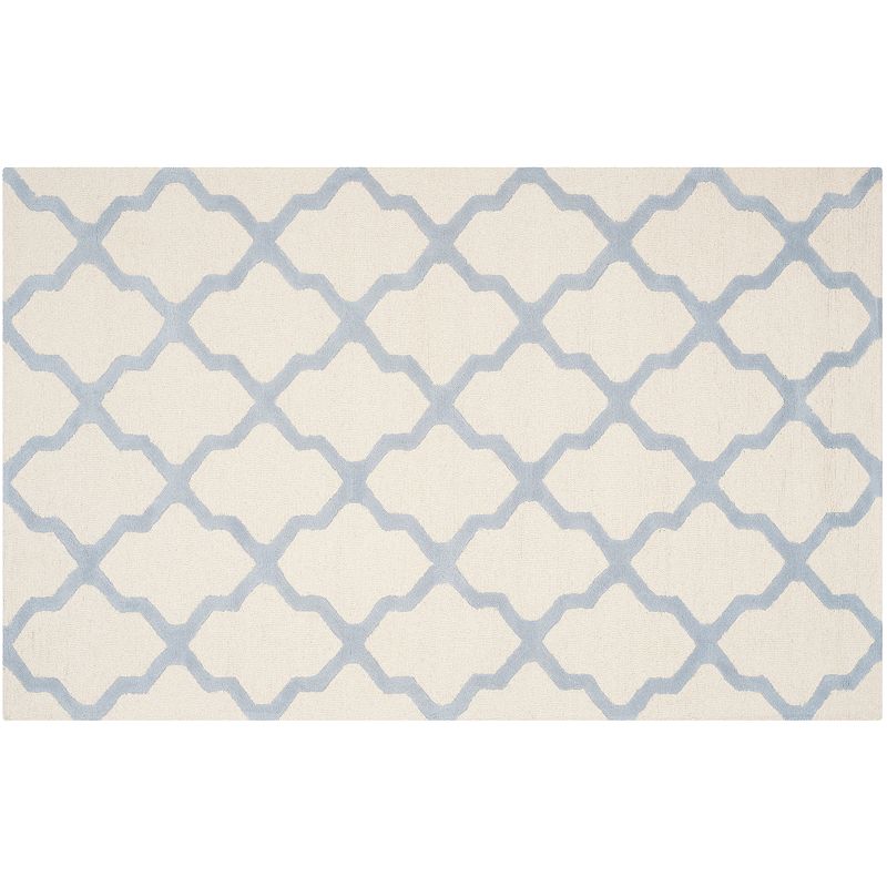 Safavieh Cambridge Lattice Wool Rug, Natural, 5X8 Ft